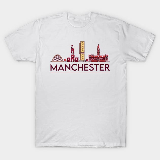 Manchester cityscape T-Shirt by SerenityByAlex